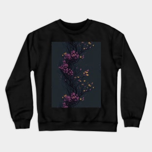 bamboo seamless tiled flora trees abstract soft paint Japanese style unique Crewneck Sweatshirt